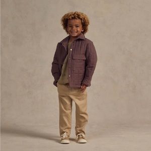 Rylee + cru padded plum brown overshirt jacket 12-18 m